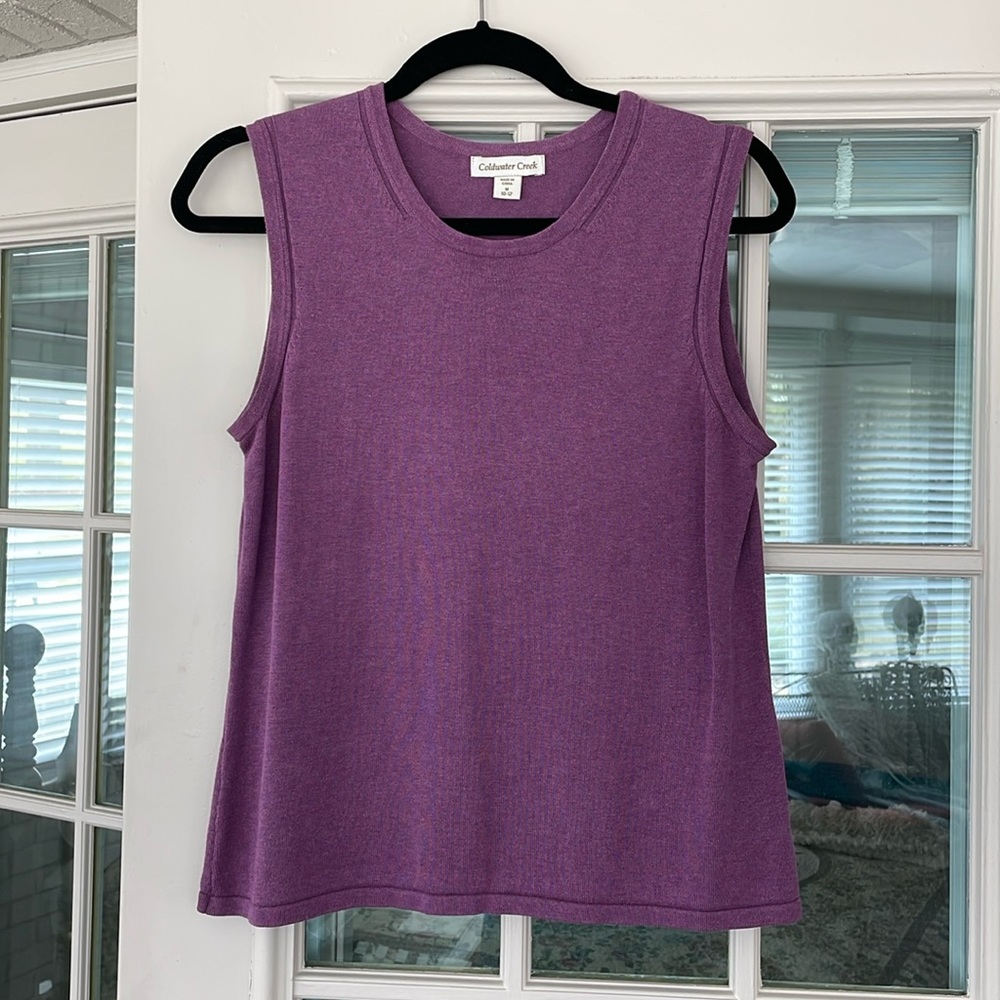 Coldwater Creek Sleeveless Silk/Cotton top, Size 10/12 M